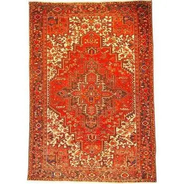 One Of The Kind Persian Heriz Rug 10'7" x 7'3"